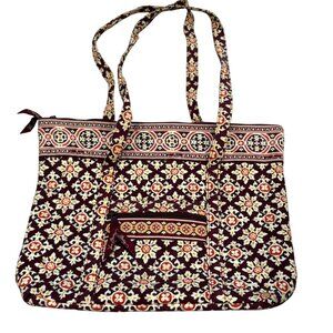 Vera Bradley “Medallion” Floral Pattern Quilted Shoulder Bag